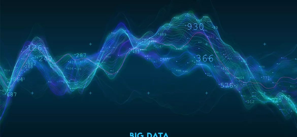 Big data blue wave visualization Futuristic infographic Information aesthetic design Visual data complexity Complex business chart analytics Social network representation Abstract data graph