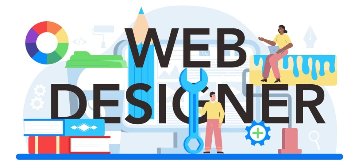 Web designer typographic header Presenting content on web pages Website layout