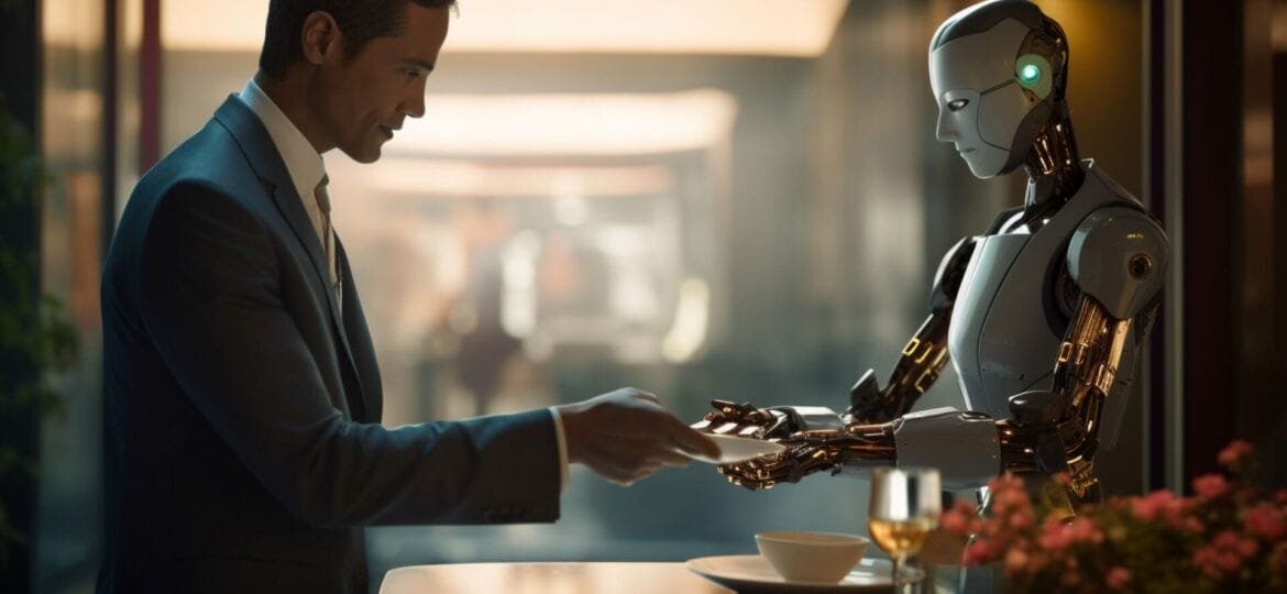 anthropomorphic-futuristic-robot-performing-regular-human-job