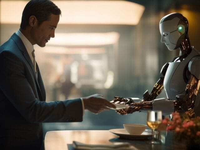 anthropomorphic-futuristic-robot-performing-regular-human-job