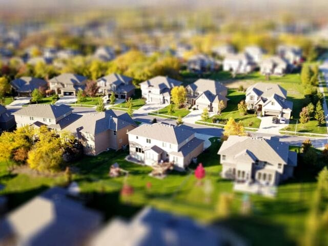 Houses from a bird's eye view (Photo by David McBee).